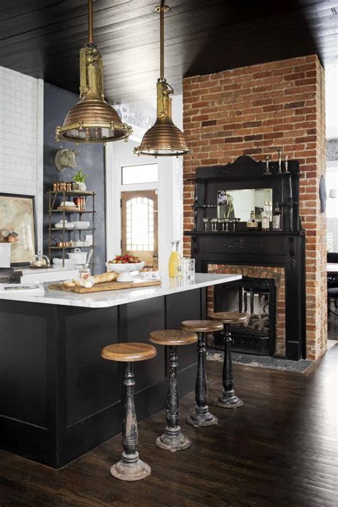 black wall kitchen cabinets